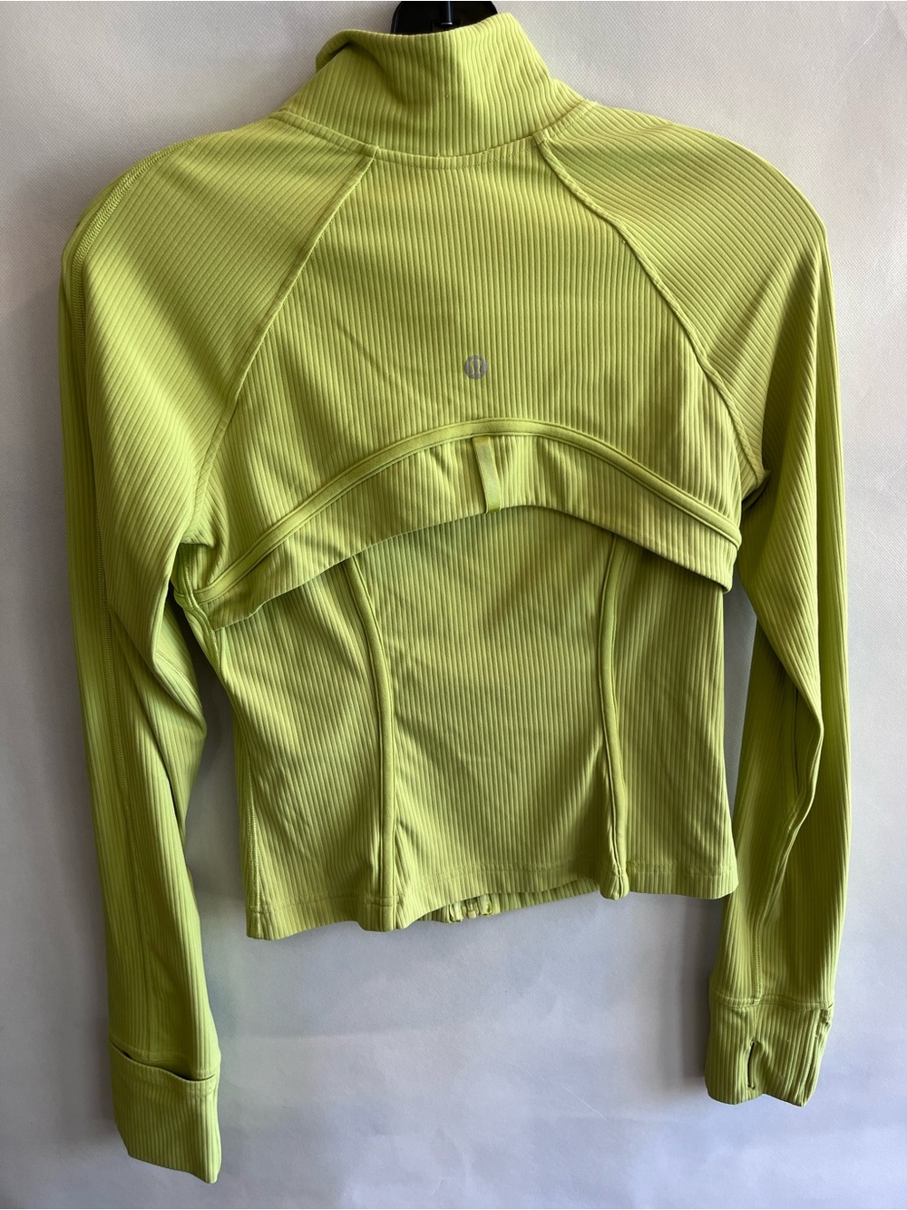 Lululemon Cropped Ribbed Define Lime Green Jacket - Picture 7 of 12